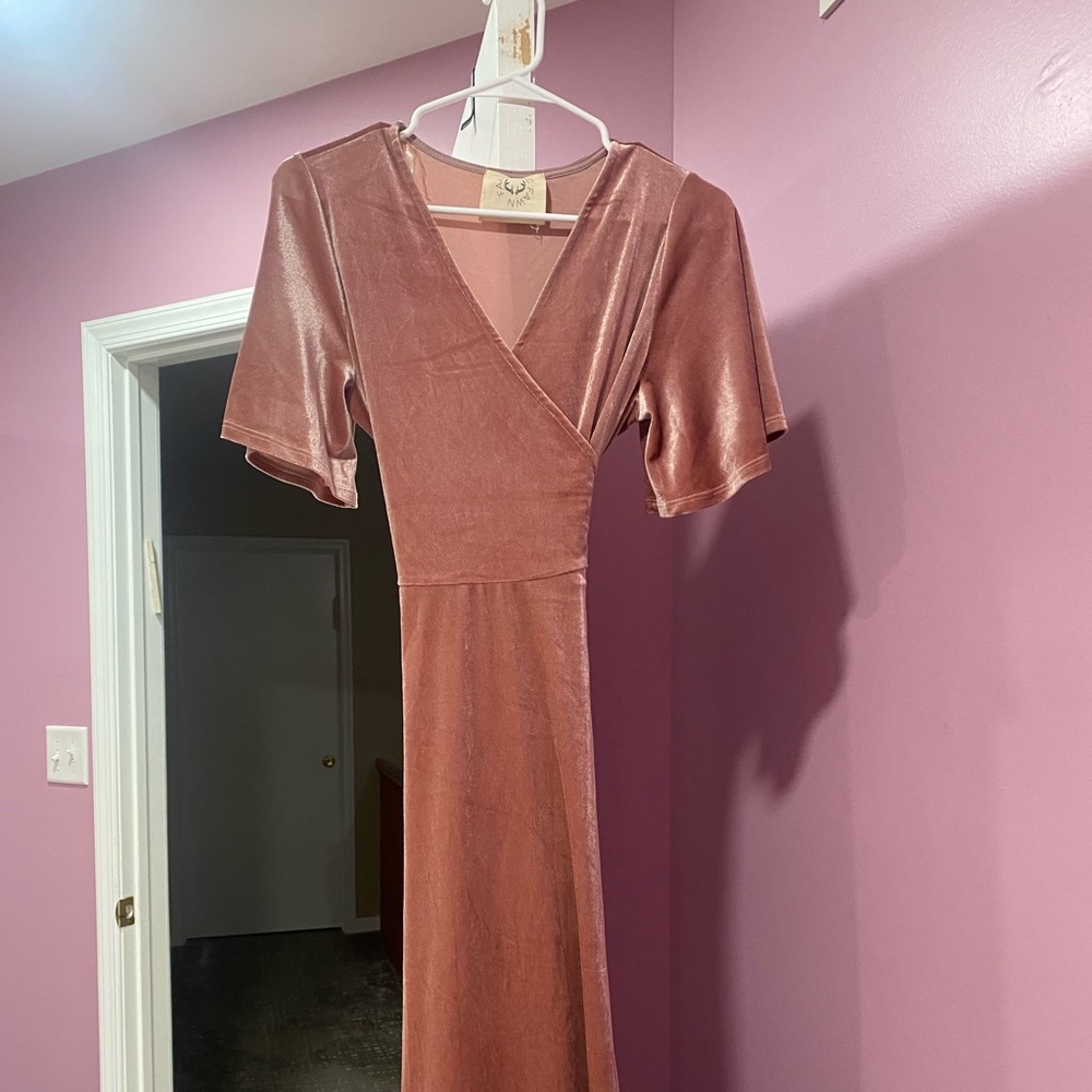 Light pink maxi dress